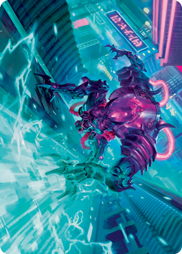 Surgehacker Mech Art Card [Kamigawa: Neon Dynasty Art Series] | Black Swamp Games