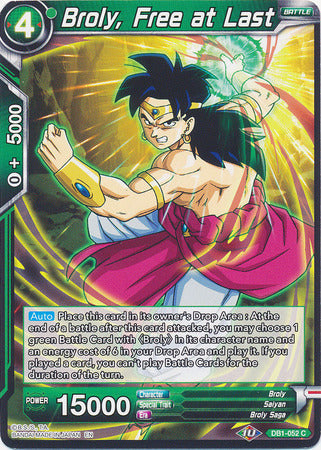 Broly, Free at Last (DB1-052) [Dragon Brawl] | Black Swamp Games