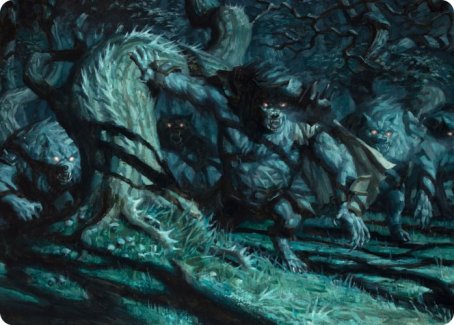 Unnatural Moonrise Art Card [Innistrad: Midnight Hunt Art Series] | Black Swamp Games