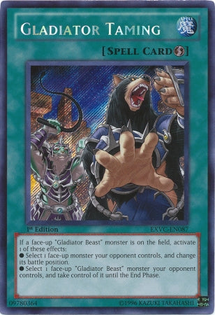 Gladiator Taming [EXVC-EN087] Secret Rare | Black Swamp Games