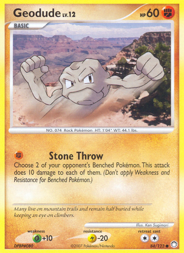 Geodude (84/123) [Diamond & Pearl: Mysterious Treasures] | Black Swamp Games