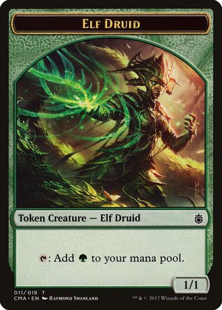 Elf Druid Token (011) [Commander Anthology Tokens] | Black Swamp Games