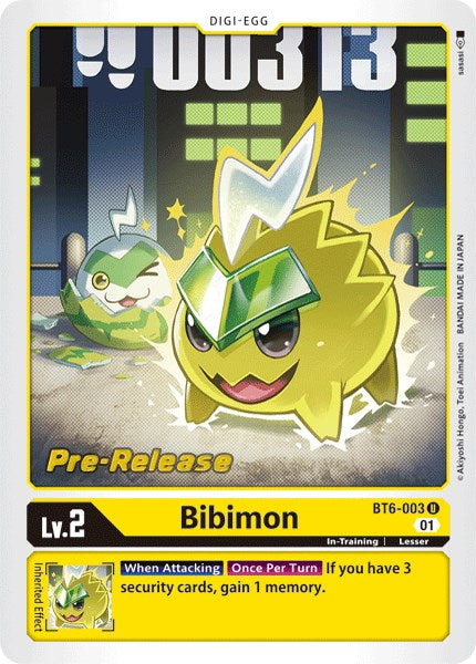 Bibimon [BT6-003] [Double Diamond Pre-Release Cards] | Black Swamp Games