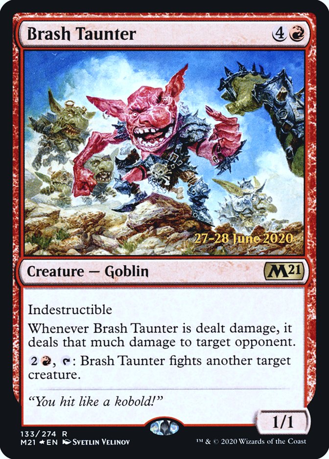 Brash Taunter  [Core Set 2021 Prerelease Promos] | Black Swamp Games