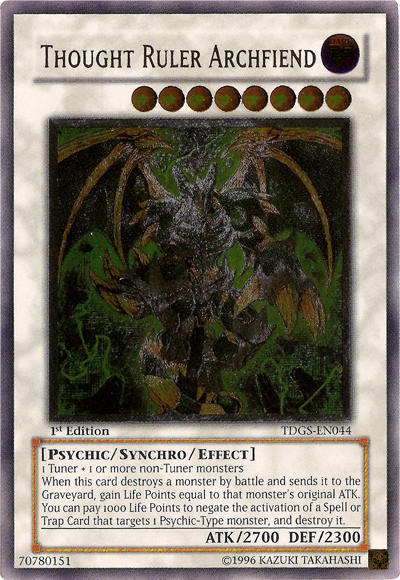 Thought Ruler Archfiend [TDGS-EN044] Ultimate Rare | Black Swamp Games