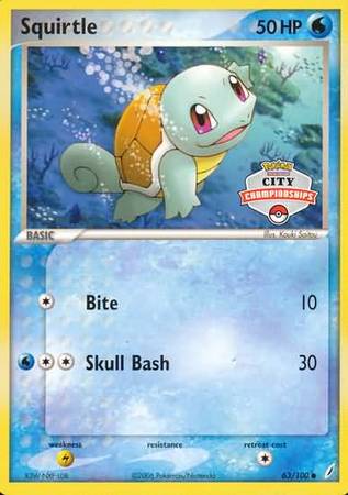 Squirtle (63/100) (City Championship Promo) [EX: Crystal Guardians] | Black Swamp Games