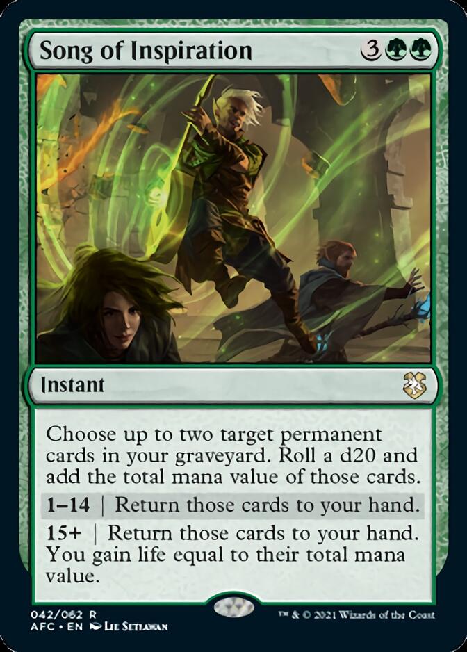 Song of Inspiration [Dungeons & Dragons: Adventures in the Forgotten Realms Commander] | Black Swamp Games