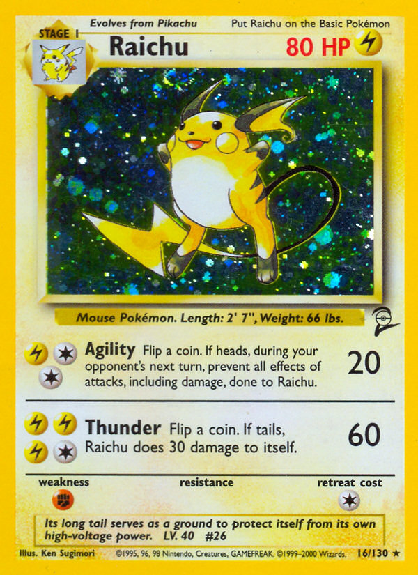 Raichu (16/130) [Base Set 2] | Black Swamp Games