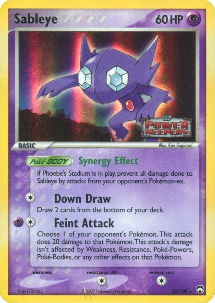 Sableye (22/108) (Stamped) [EX: Power Keepers] | Black Swamp Games