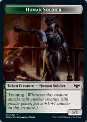 Zombie (008) // Human Soldier Double-sided Token [Innistrad: Crimson Vow Tokens] | Black Swamp Games