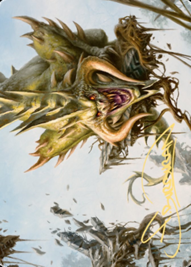 Canopy Baloth Art Card (Gold-Stamped Signature) [Zendikar Rising Art Series] | Black Swamp Games