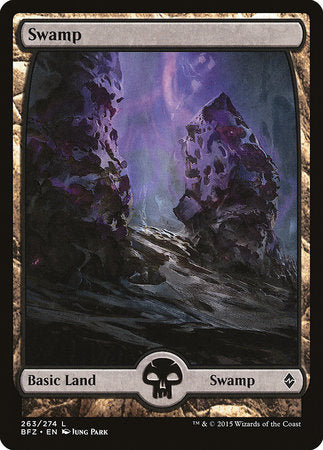 Swamp (263) - Full Art [Battle for Zendikar] | Black Swamp Games