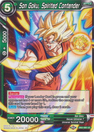 Son Goku, Spirited Contender [DB2-065] | Black Swamp Games