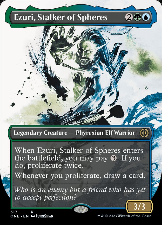 Ezuri, Stalker of Spheres (Borderless Ichor) [Phyrexia: All Will Be One] | Black Swamp Games