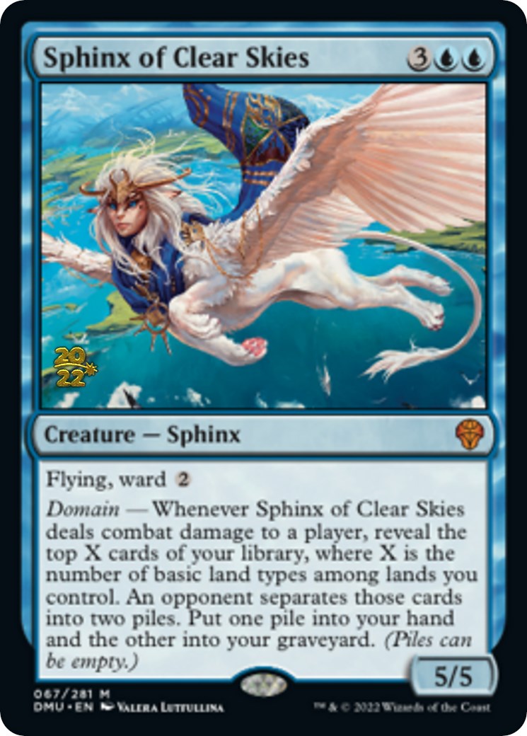 Sphinx of Clear Skies [Dominaria United Prerelease Promos] | Black Swamp Games