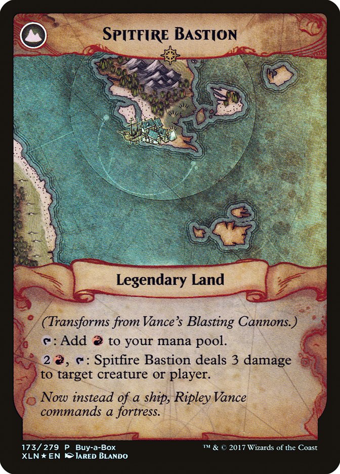 Vance's Blasting Cannons // Spitfire Bastion (Buy-A-Box) [Ixalan Treasure Chest] | Black Swamp Games