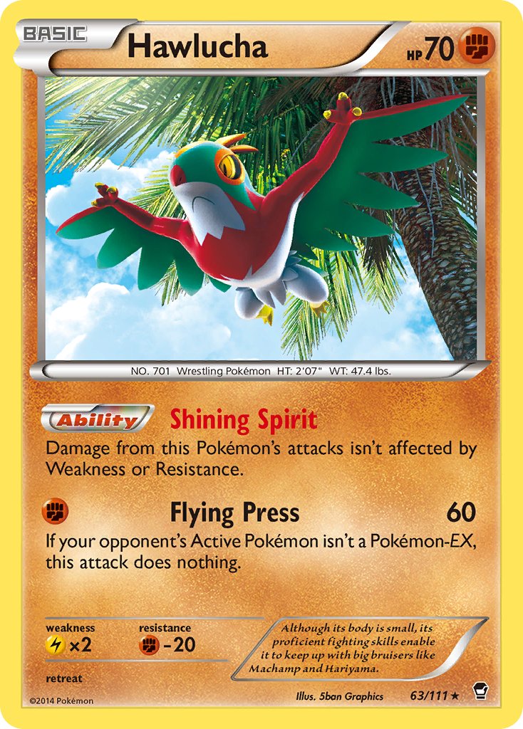 Hawlucha (63/111) (Cosmos Holo) (Blister Exclusive) [XY: Furious Fists] | Black Swamp Games