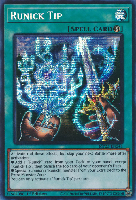 Runick Tip [MP23-EN241] Prismatic Secret Rare | Black Swamp Games