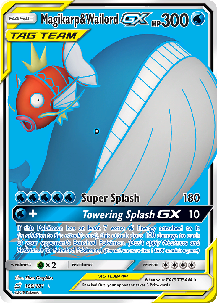 Magikarp & Wailord GX (160/181) [Sun & Moon: Team Up] | Black Swamp Games