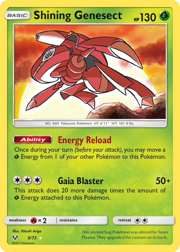 Shining Genesect (9/73) [Sun & Moon: Shining Legends] | Black Swamp Games