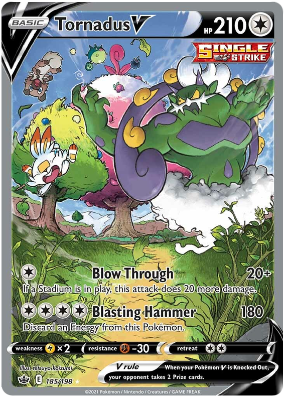 Tornadus V (185/198) [Sword & Shield: Chilling Reign] | Black Swamp Games