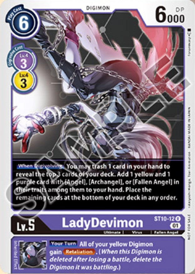 LadyDevimon [ST10-12] (Tamer Goods Set Angewomon & LadyDevimon) [Starter Deck: Parallel World Tactician Promos] | Black Swamp Games