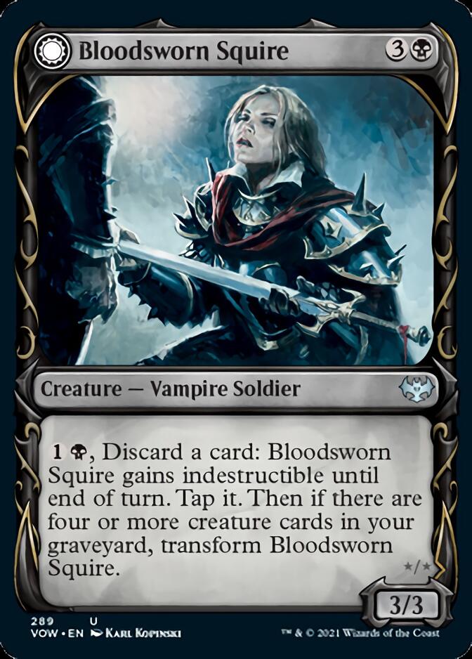 Bloodsworn Squire // Bloodsworn Knight (Showcase Fang Frame) [Innistrad: Crimson Vow] | Black Swamp Games