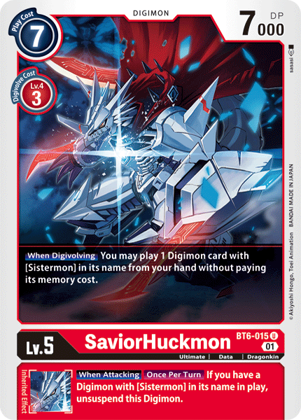 SaviorHuckmon [BT6-015] [Double Diamond] | Black Swamp Games