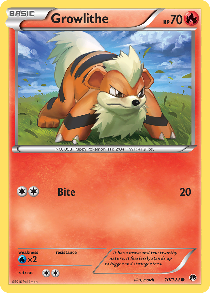Growlithe (10/122) [XY: BREAKpoint] | Black Swamp Games