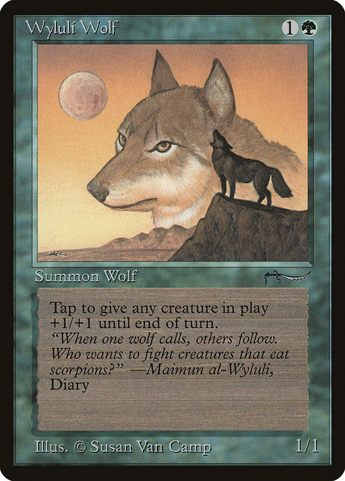 Wyluli Wolf (Light Mana Cost) [Arabian Nights] | Black Swamp Games