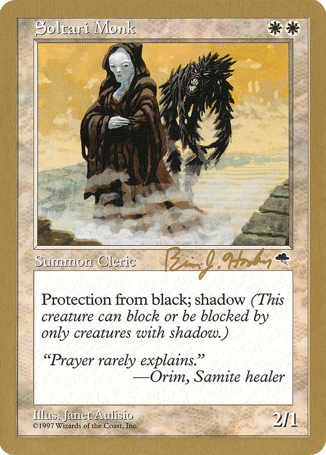 Soltari Monk (Brian Hacker) [World Championship Decks 1998] | Black Swamp Games