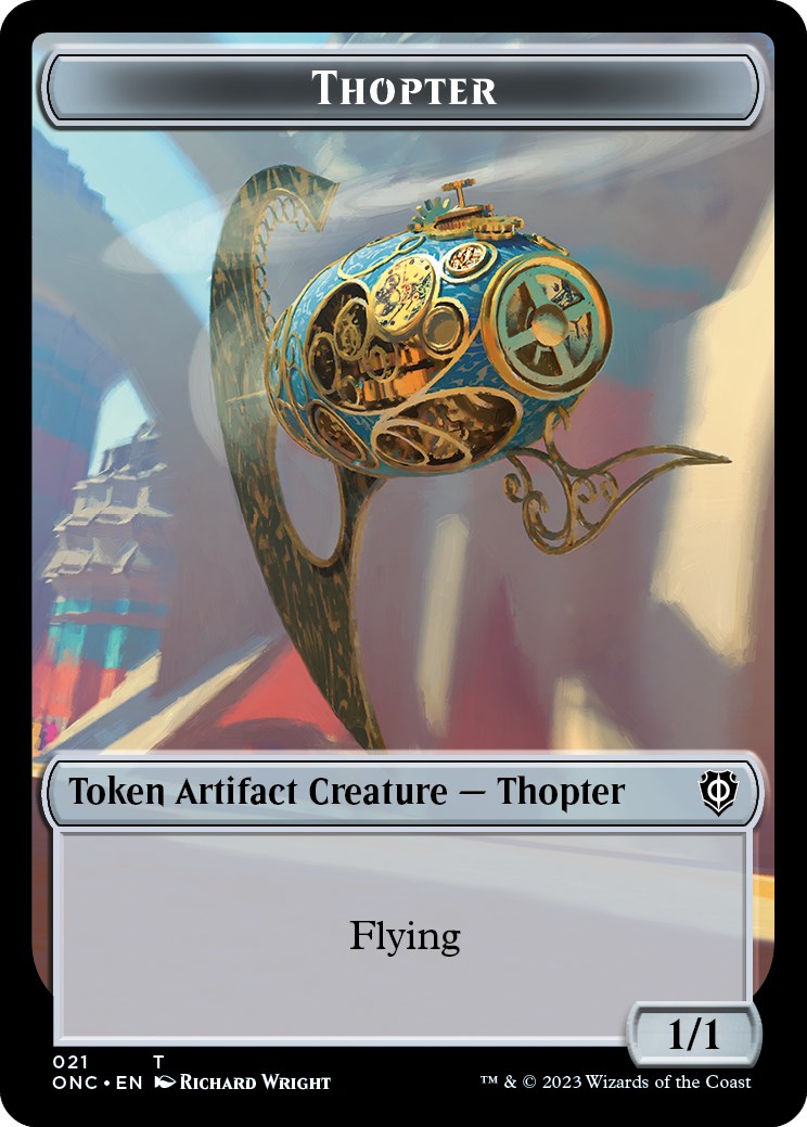 Myr // Thopter Double-Sided Token [Phyrexia: All Will Be One Commander Tokens] | Black Swamp Games