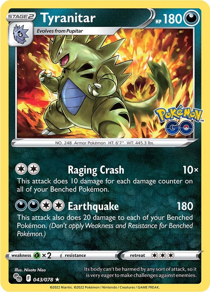 Tyranitar (043/078) [Pokémon GO] | Black Swamp Games