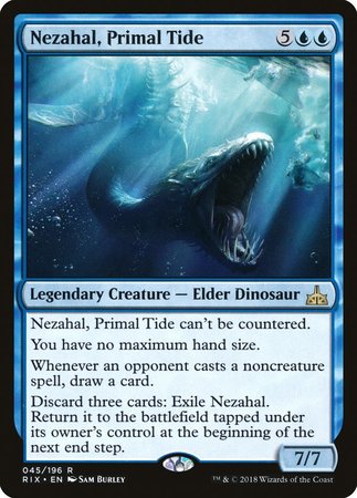 Nezahal, Primal Tide [Rivals of Ixalan] | Black Swamp Games