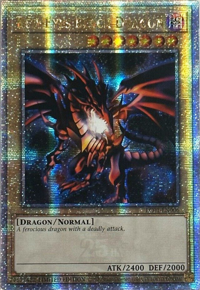 Red-Eyes Black Dragon (25th Anniversary) [LC01-EN006] Quarter Century Secret Rare | Black Swamp Games