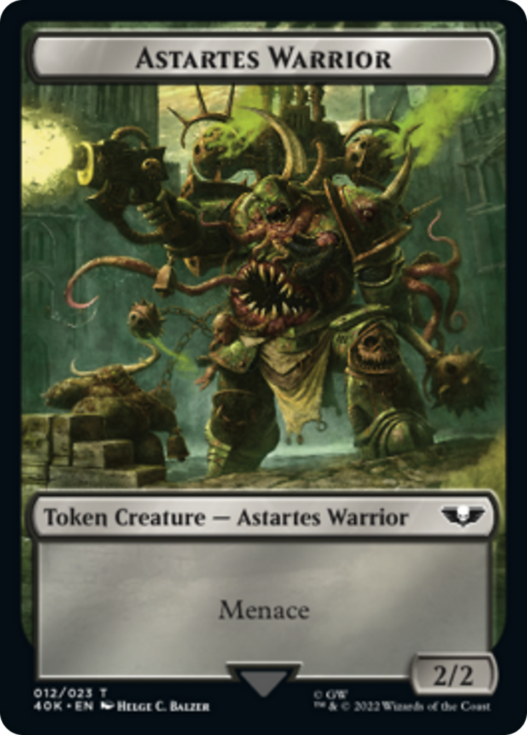 Astartes Warrior // Plaguebearer of Nurgle Double-Sided (Surge Foil) [Warhammer 40,000 Tokens] | Black Swamp Games