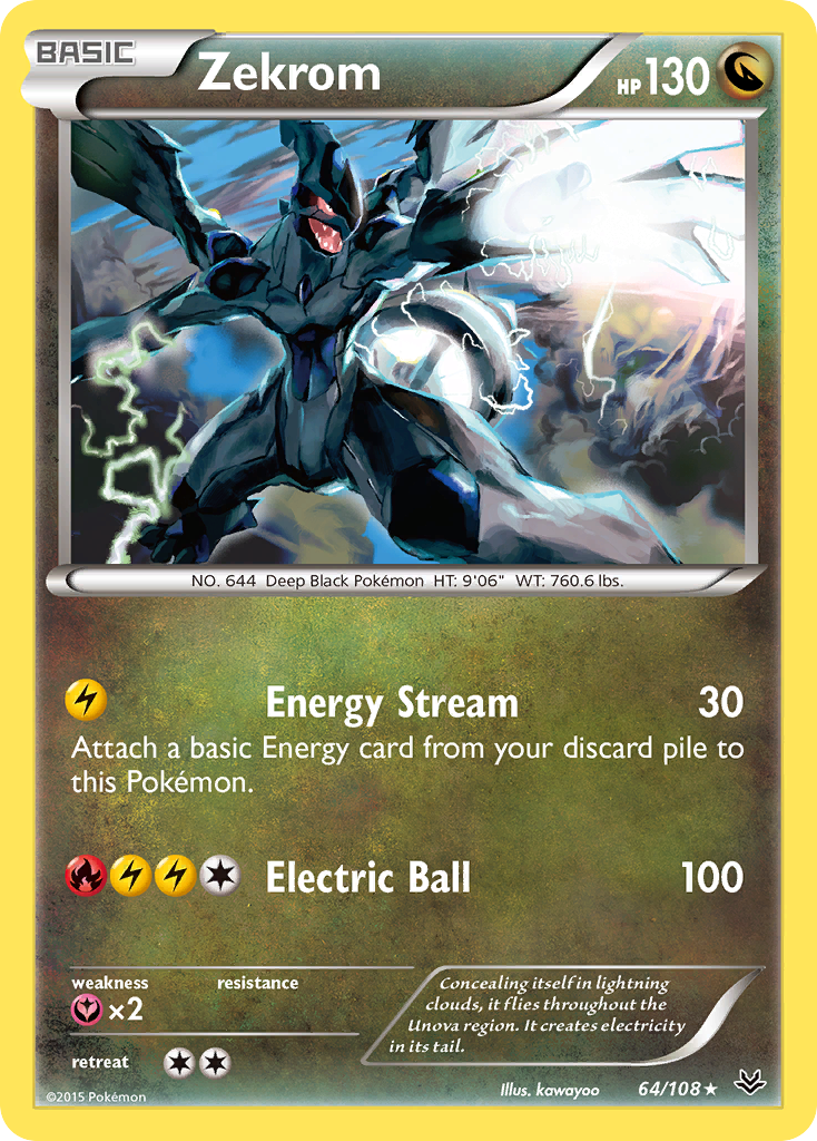 Zekrom (64/108) [XY: Roaring Skies] | Black Swamp Games