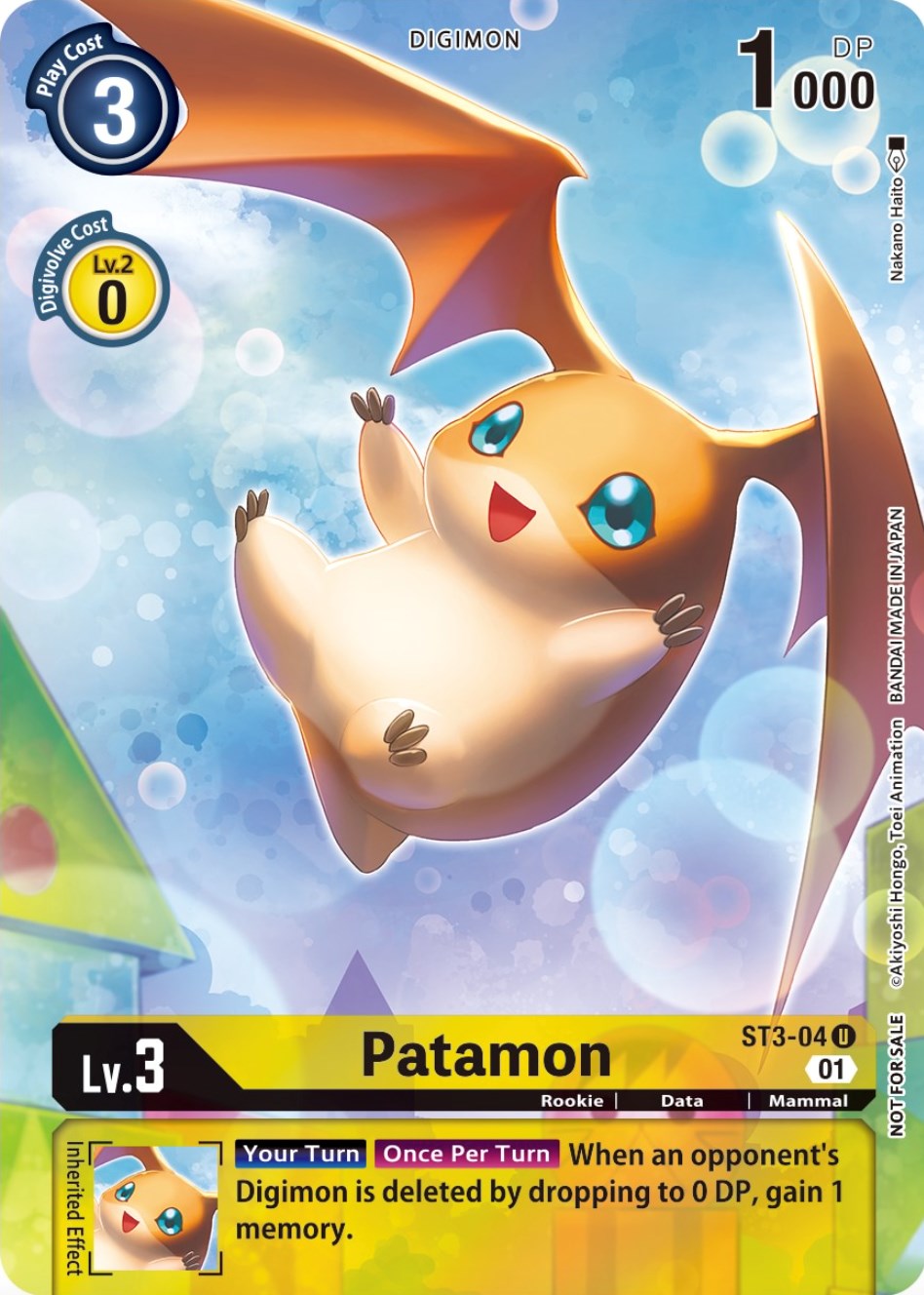 Patamon [ST3-04] (Official Tournament Pack Vol.9) [Starter Deck: Heaven's Yellow Promos] | Black Swamp Games