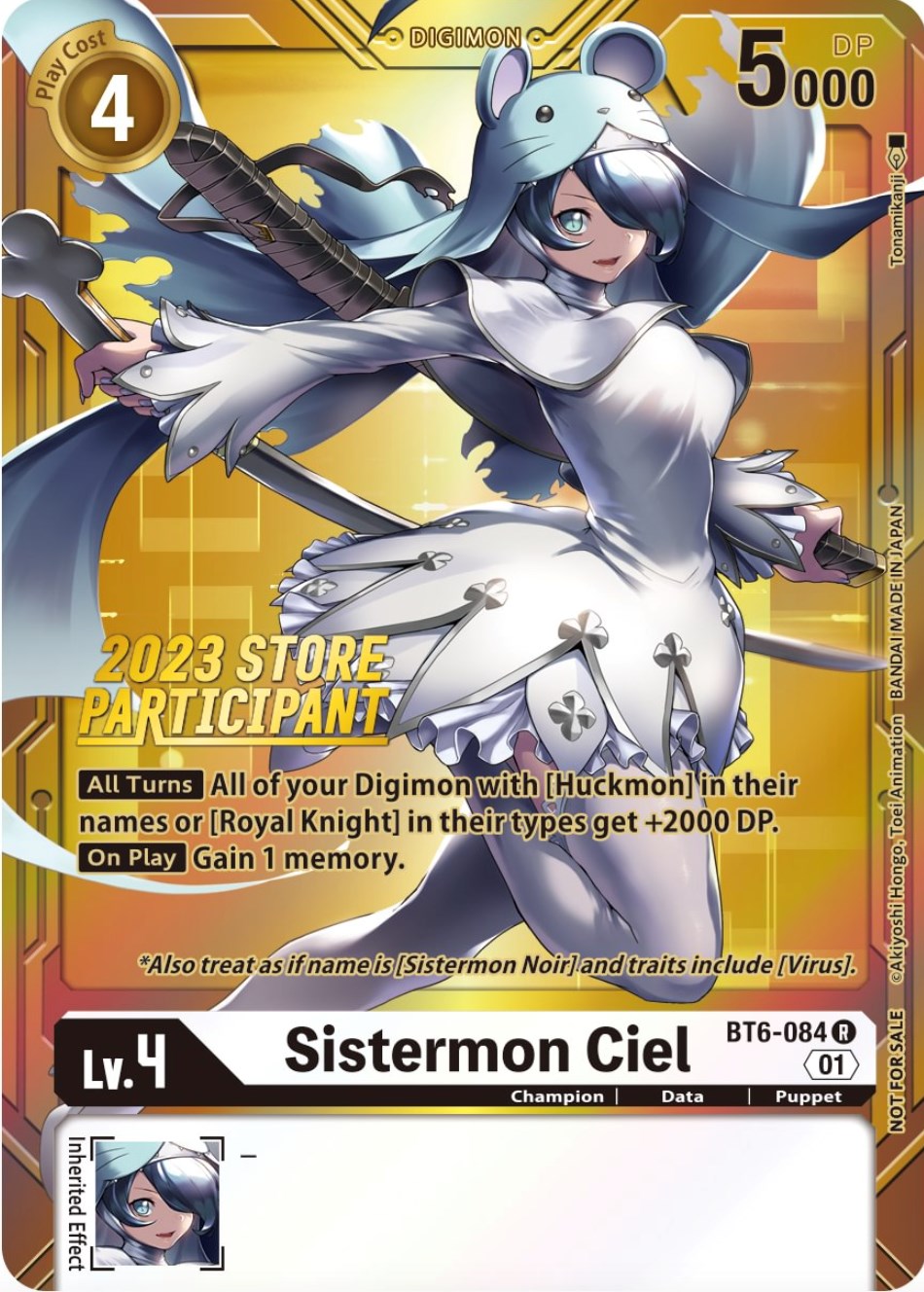 Sistermon Ciel [BT6-084] (2023 Store Participant) [Double Diamond Promos] | Black Swamp Games