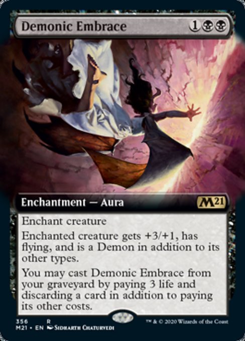 Demonic Embrace (Extended Art) [Core Set 2021] | Black Swamp Games