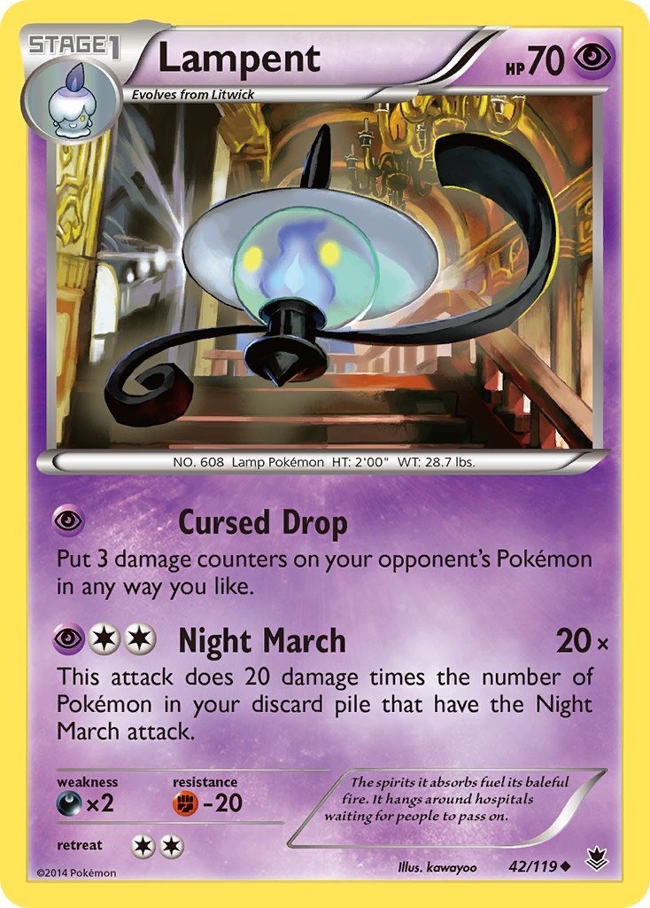 Lampent (42/119) [XY: Phantom Forces] | Black Swamp Games