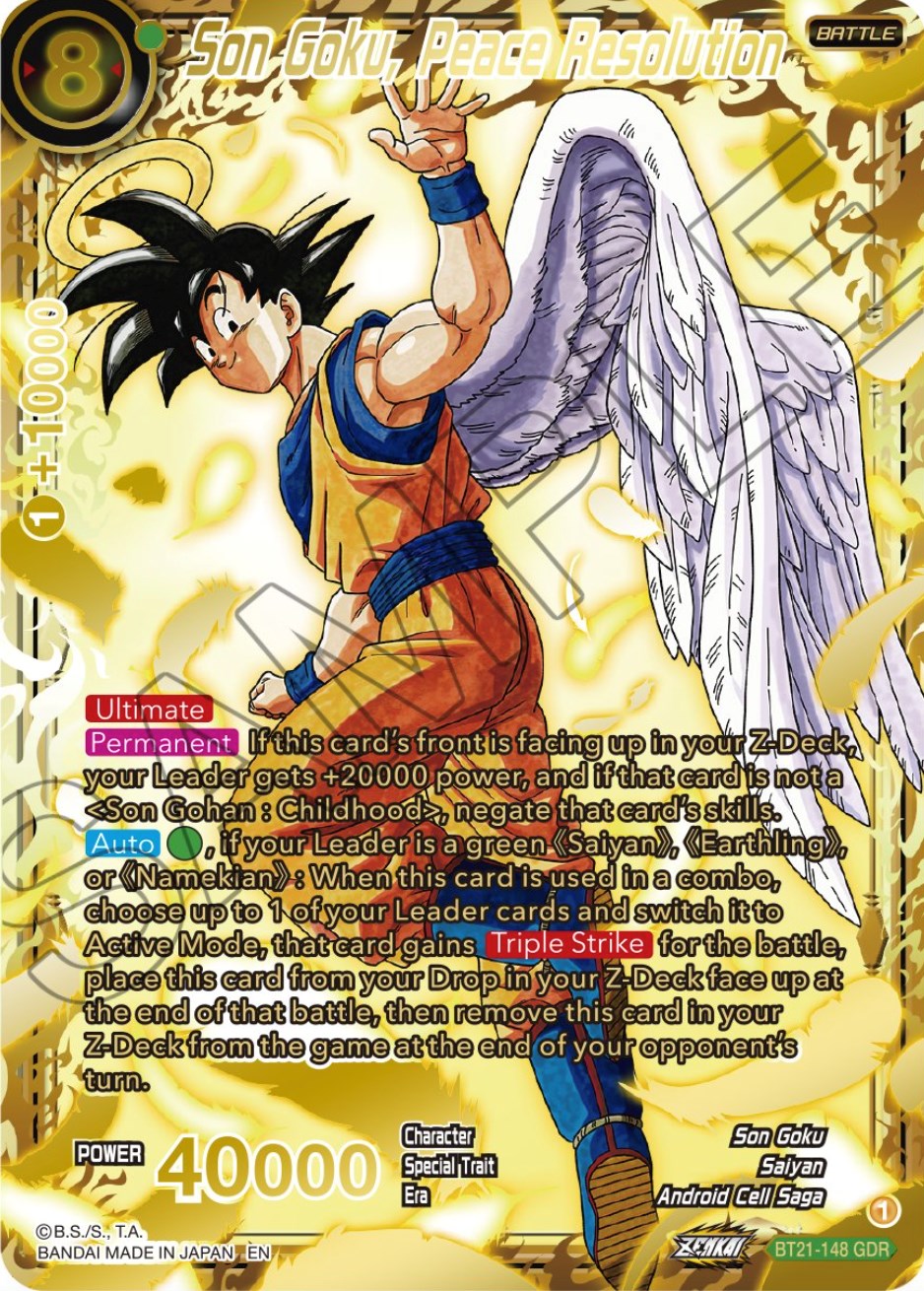 Son Goku, Peace Resolution (God Rare) (BT21-148) [Wild Resurgence] | Black Swamp Games