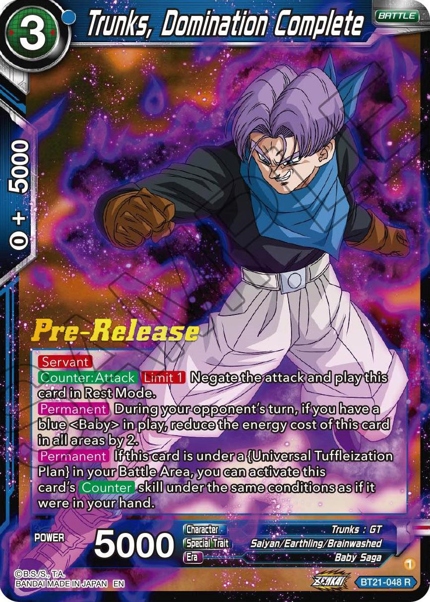 Trunks, Domination Complete (BT21-048) [Wild Resurgence Pre-Release Cards] | Black Swamp Games