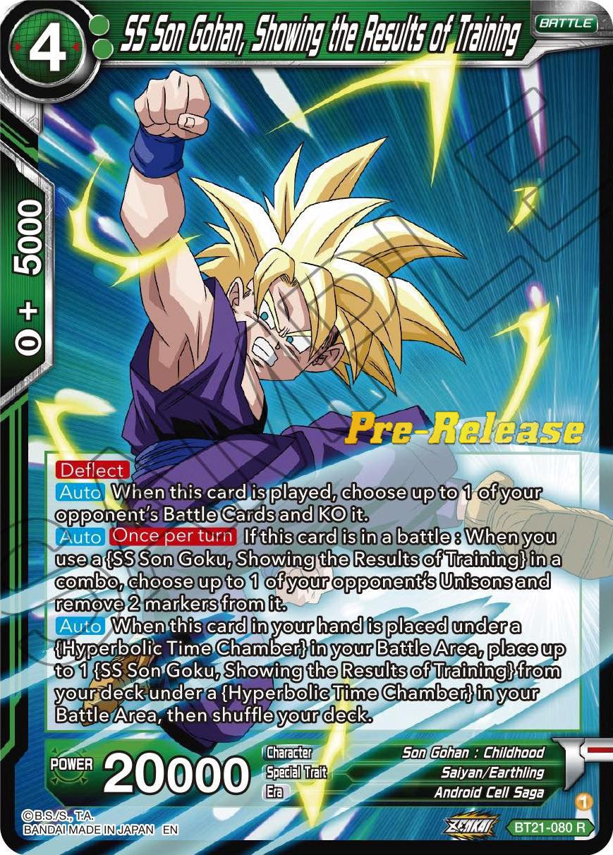 SS Son Gohan, Showing the Results of Training (BT21-080) [Wild Resurgence Pre-Release Cards] | Black Swamp Games