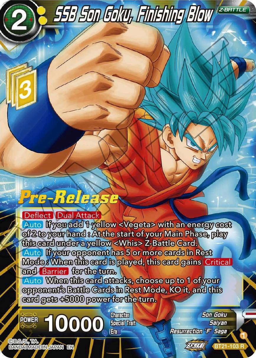 SSB Son Goku, Finishing Blow (BT21-103) [Wild Resurgence Pre-Release Cards] | Black Swamp Games