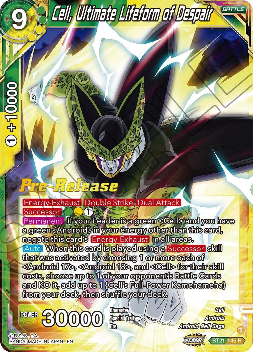 Cell, Ultimate Lifeform of Despair (BT21-145) [Wild Resurgence Pre-Release Cards] | Black Swamp Games