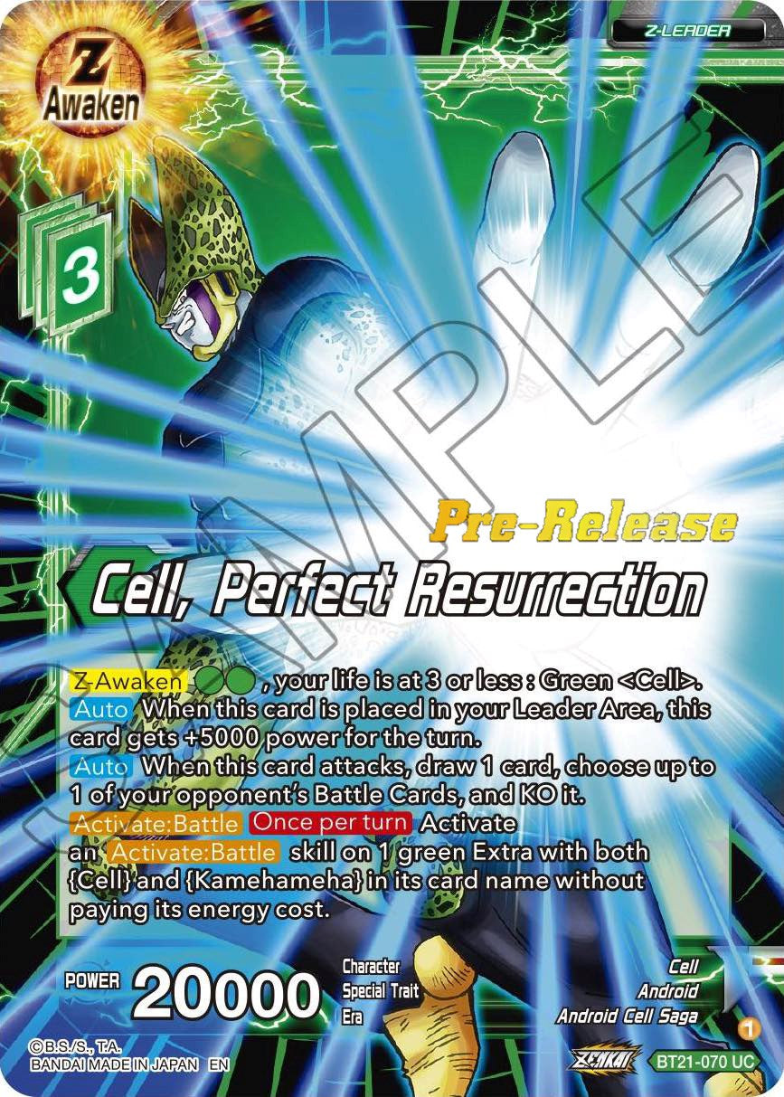 Cell, Perfect Resurrection (BT21-070) [Wild Resurgence Pre-Release Cards] | Black Swamp Games