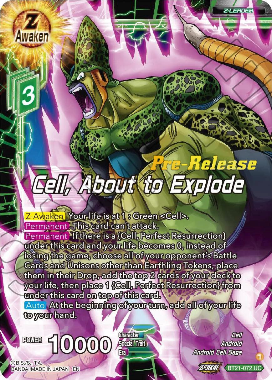 Cell, About to Explode (BT21-072) [Wild Resurgence Pre-Release Cards] | Black Swamp Games