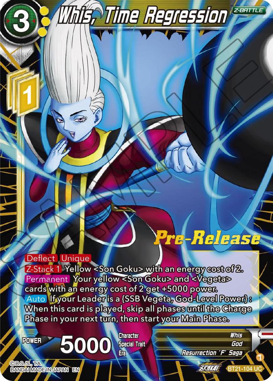 Whis, Time Regression (BT21-104) [Wild Resurgence Pre-Release Cards] | Black Swamp Games
