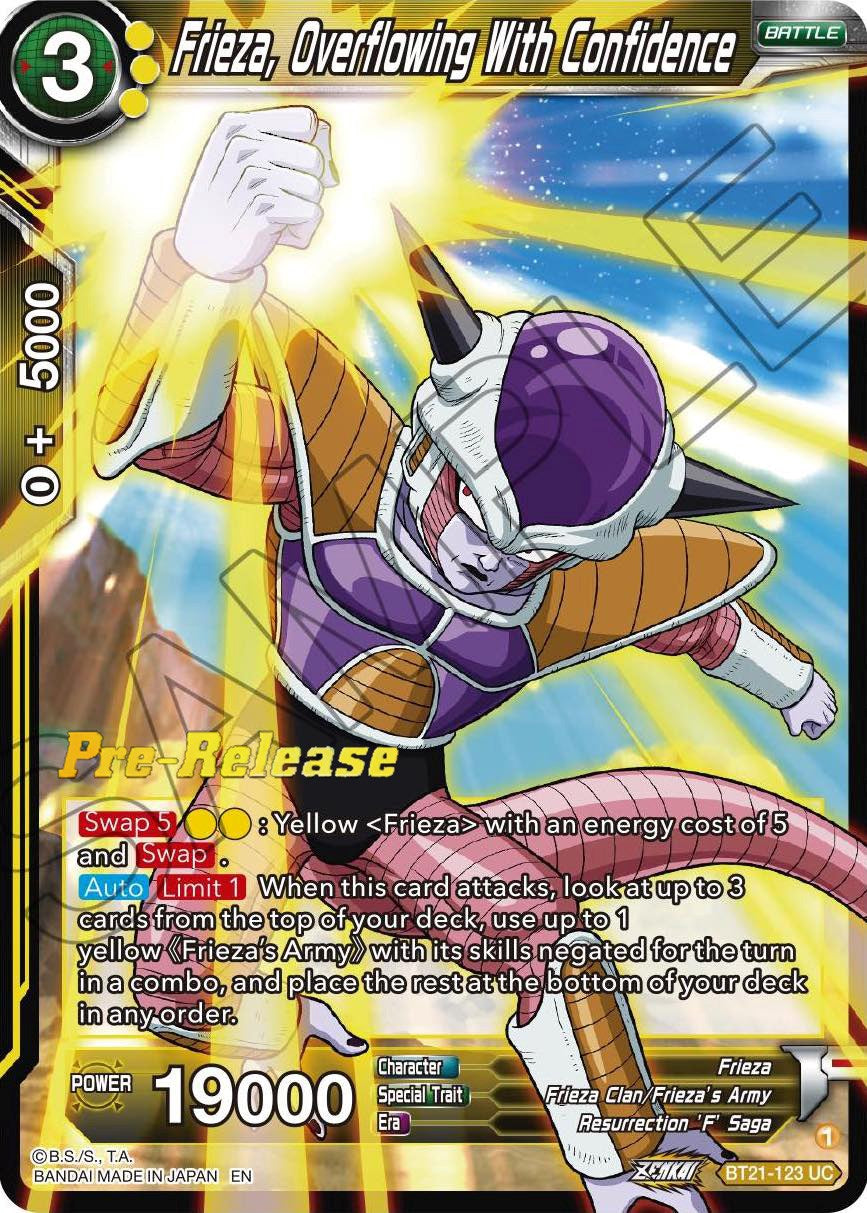 Frieza, Overflowing With Confidence (BT21-123) [Wild Resurgence Pre-Release Cards] | Black Swamp Games